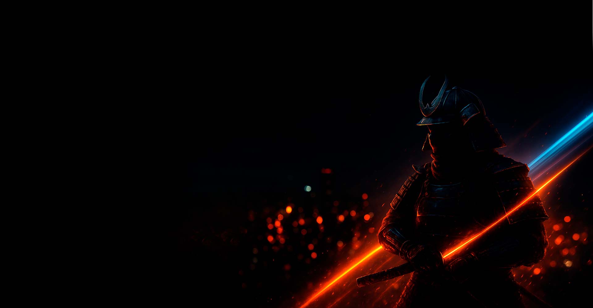 Fondo gamer samurai
